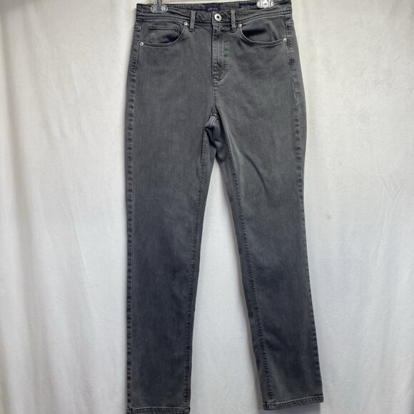 J.Jill Denim High Rise Straight Leg Jeans Women Size 6 Gray Onyx Wash Stretch - Picture 1 of 16